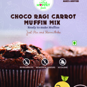 Choco Ragi Carrot Muffins