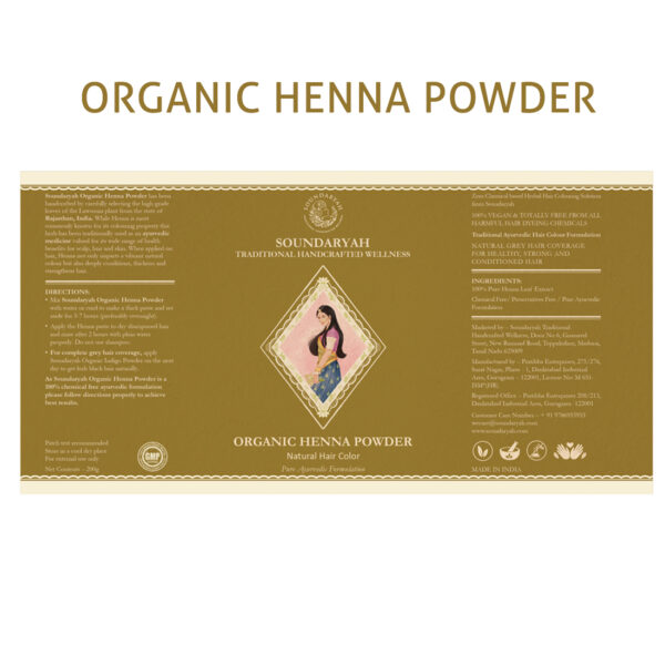 100% Natural Hair Colour Kit - Henna & Indigo Organic