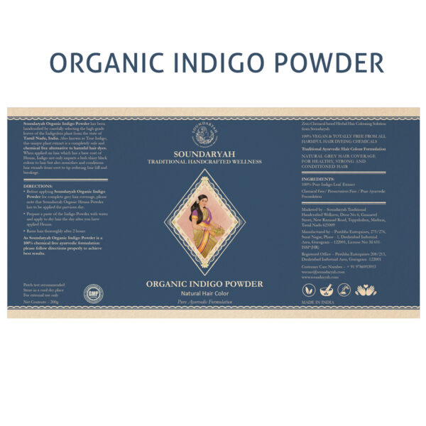 100% Natural Hair Colour Kit - Henna & Indigo Organic