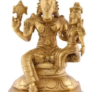 Brass Lord Hayagrivar with lakshmi Statue